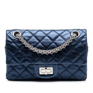 Pre-Loved Chanel Metallic Aged Calfskin Reissue 2.55 Double Flap 224